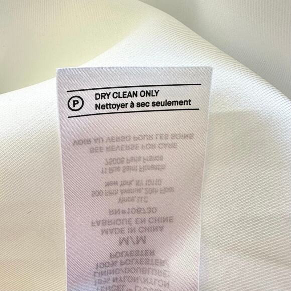 Vince Pleated Double V-neck Maxi Dress Smocked Waist White - Picture 11 of 11